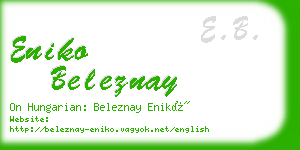 eniko beleznay business card